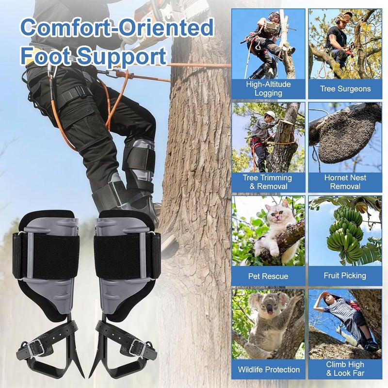Xeoca Tree Climbing Spikes, Alloy Steel Climbing Spurs, 350lbs Load Capacity, Green, Classic Style, Ideal for Climbers, Fruit Picking & Lumberjack - Image 5